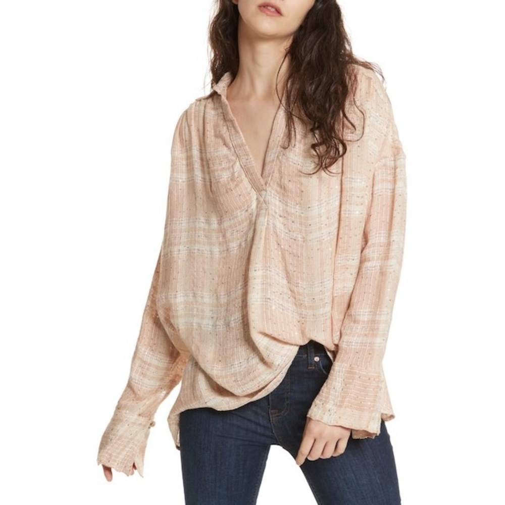 Free People Fearless Love Bell Sleeve Shirt